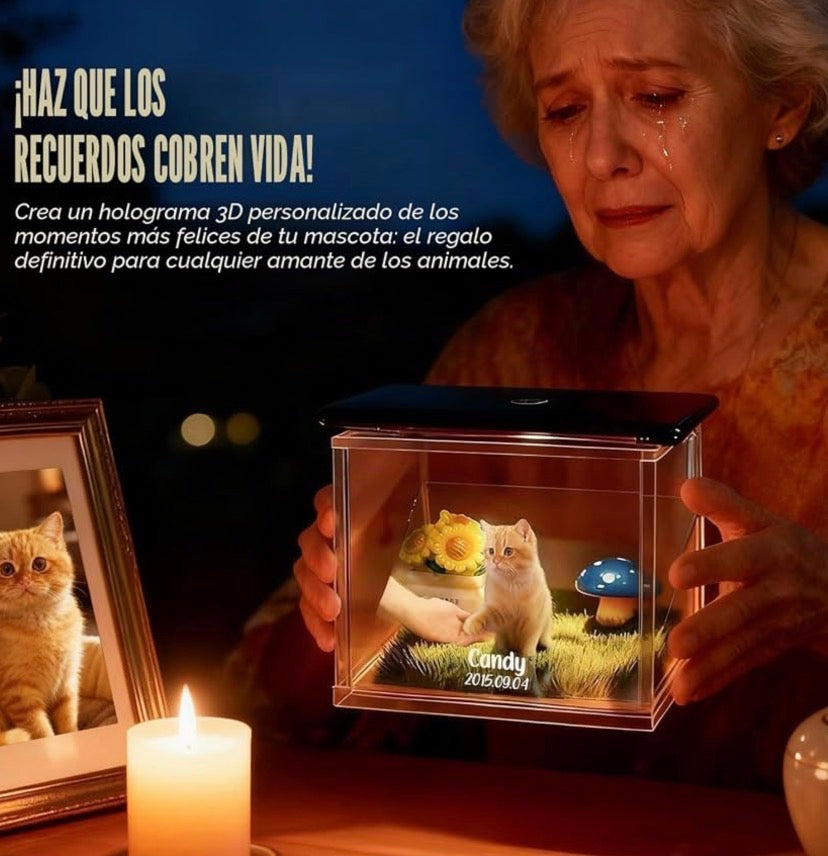 casita holografica ideal para recordar a tu mascota en 3D