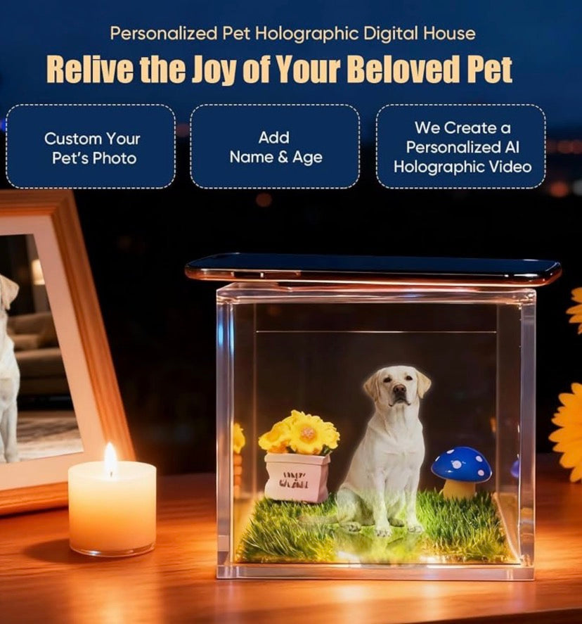 casita holografica para tu mascota 3D